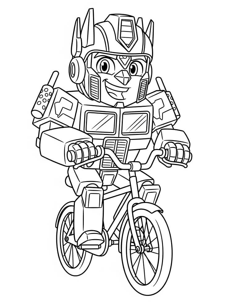2 Yaş Çocuklar İçin Optimus Prime boyama sayfası