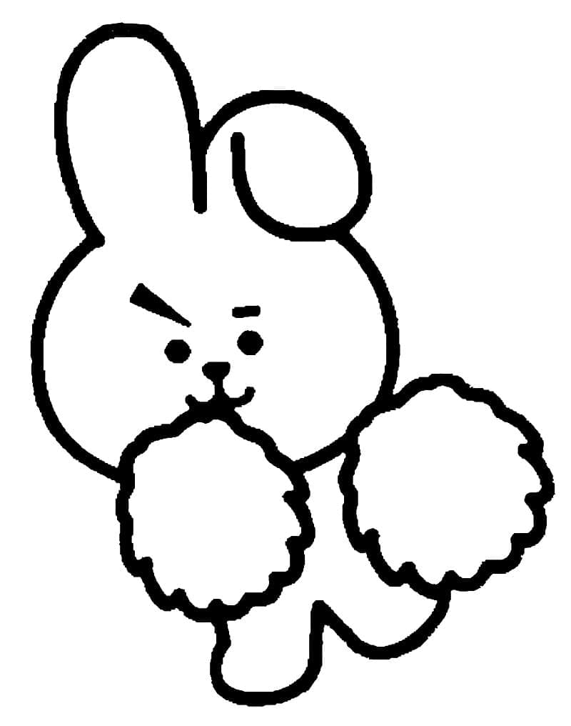 3 Yaş Çocuklar İçin BT21 Boyama Sayfası