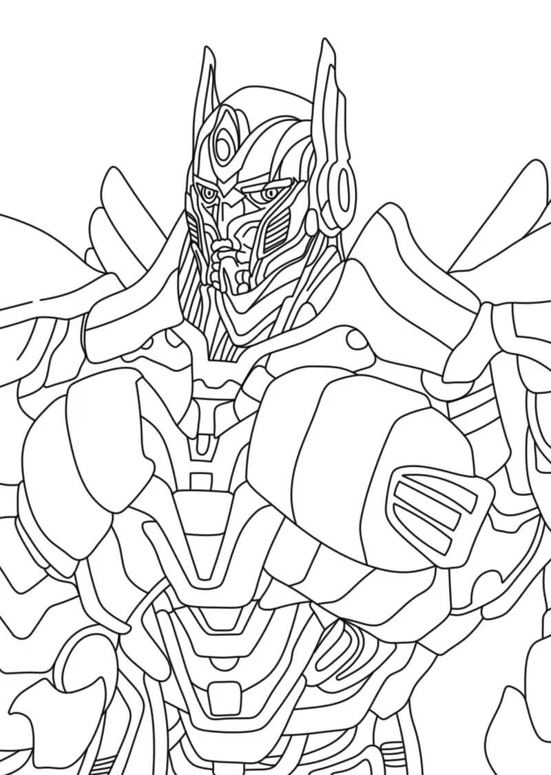 3 Yaş Çocuklar İçin Optimus Prime boyama sayfası