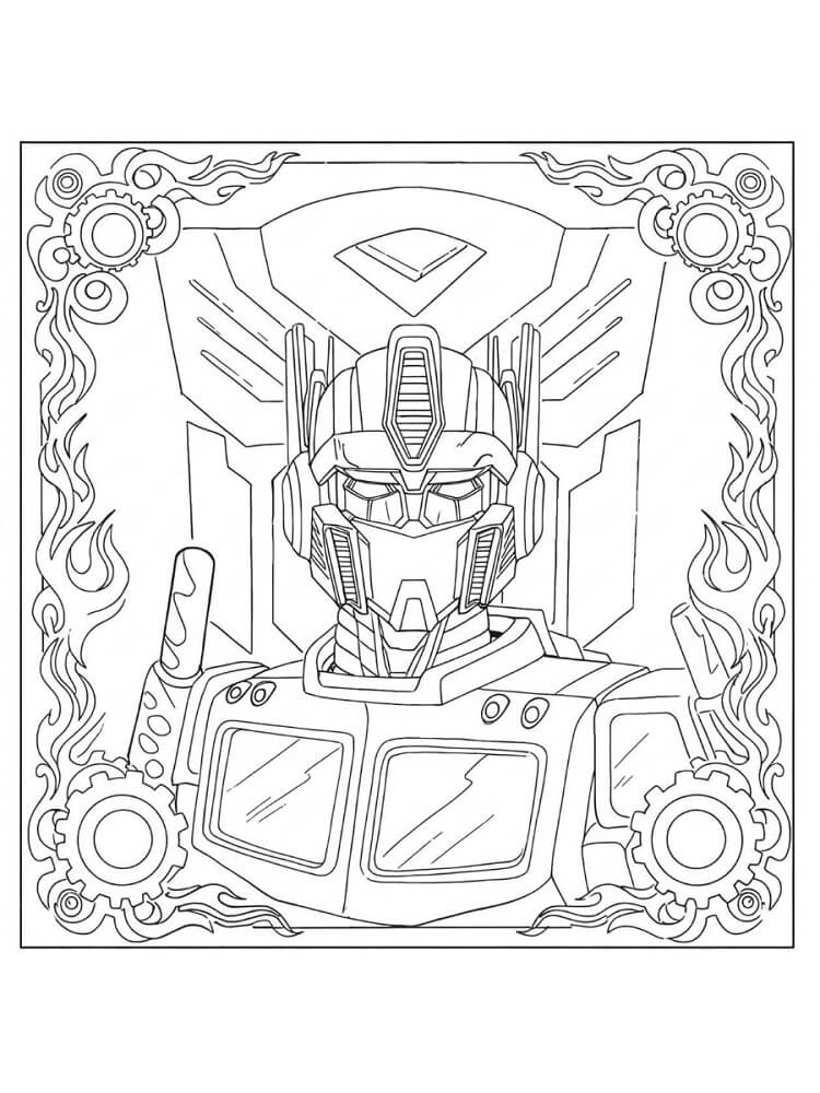 6 Yaş Çocuklar İçin Optimus Prime boyama sayfası