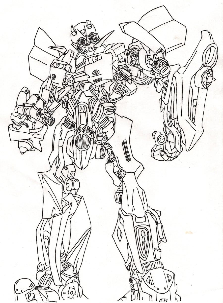 Autobot Bumblebee boyama sayfası