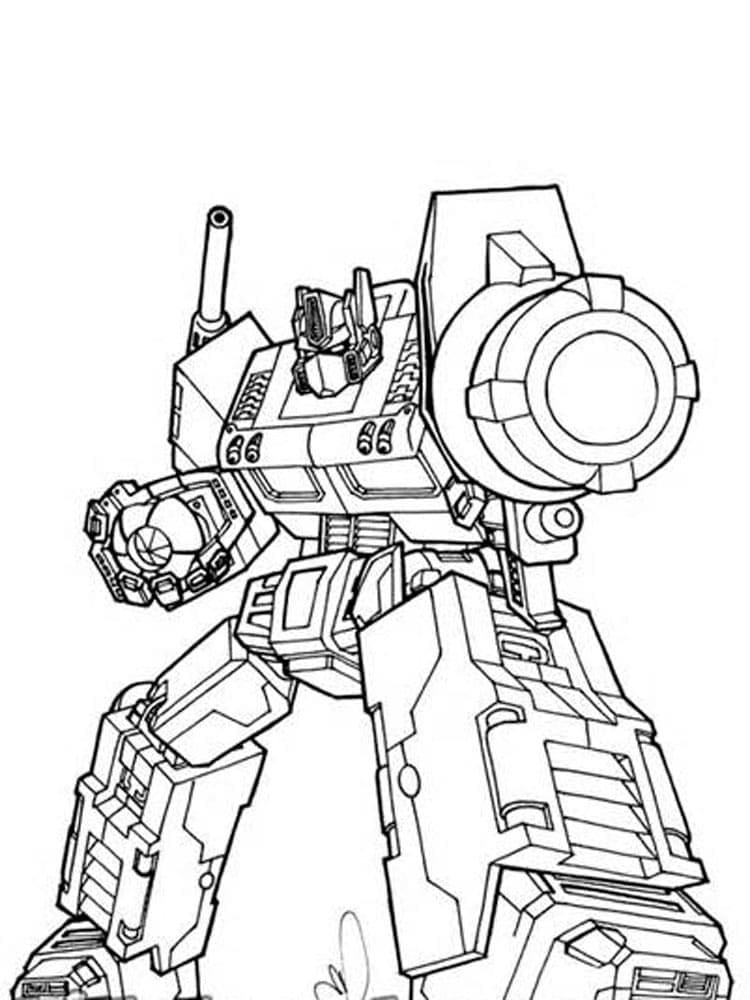 Autobot Optimus Prime boyama sayfası