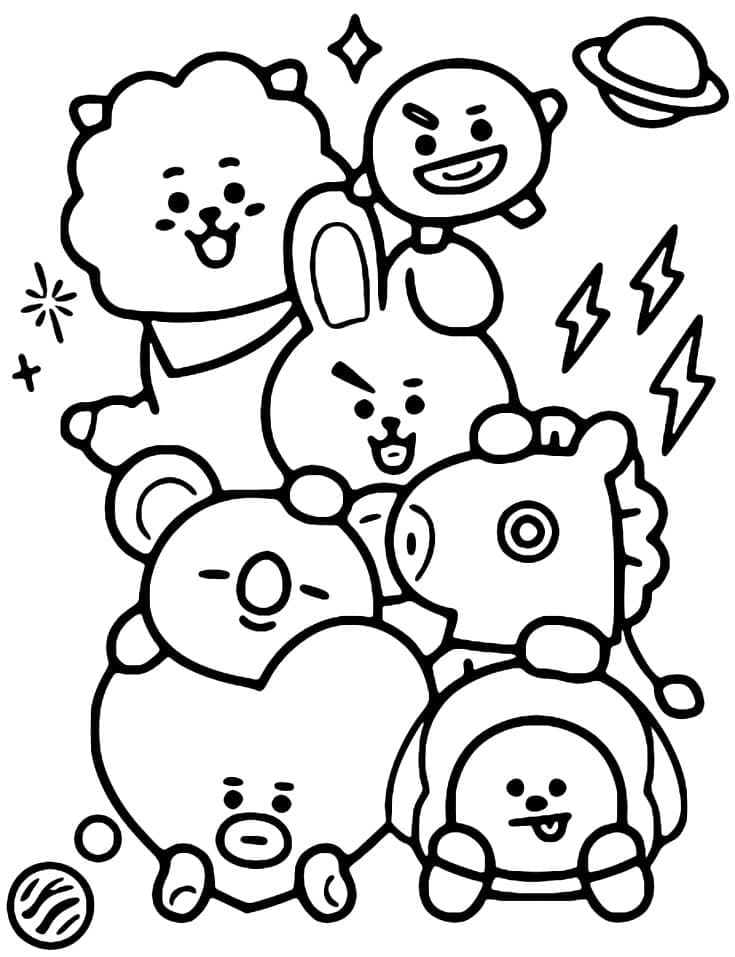 BT21 (3) Boyama Sayfası