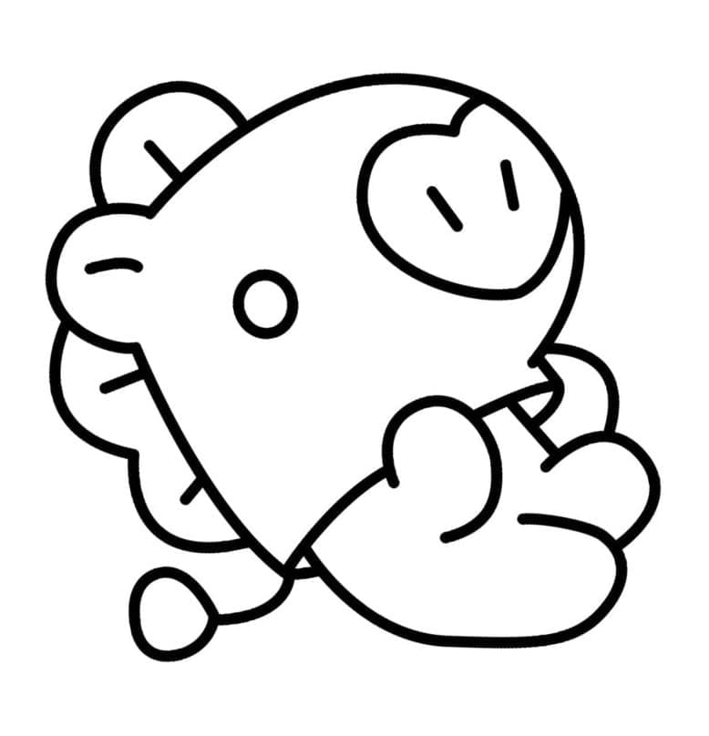 Basit BT21 Boyama Sayfası