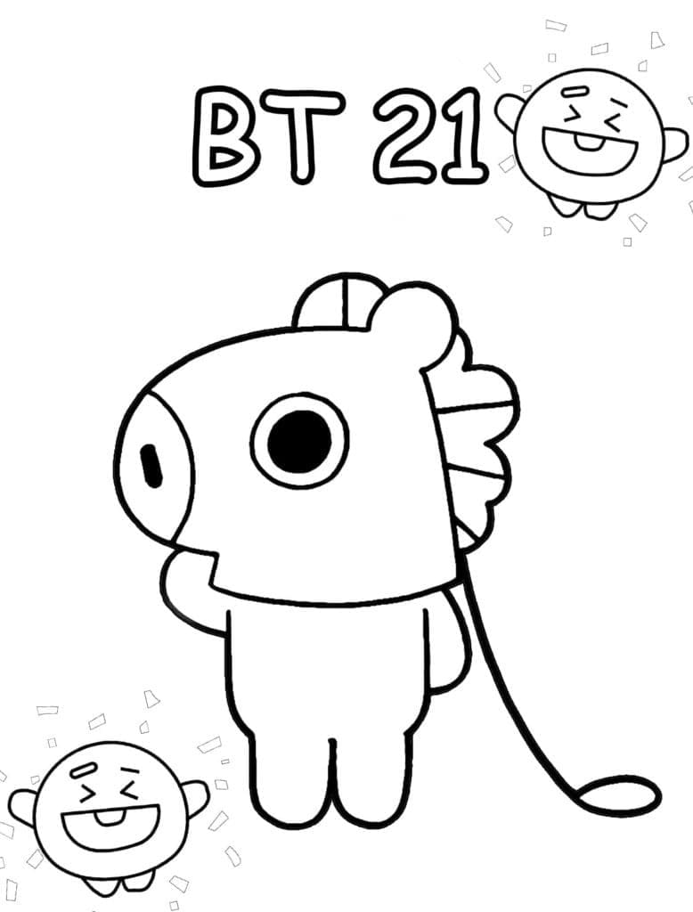 Bedava BT21 Boyama Sayfası