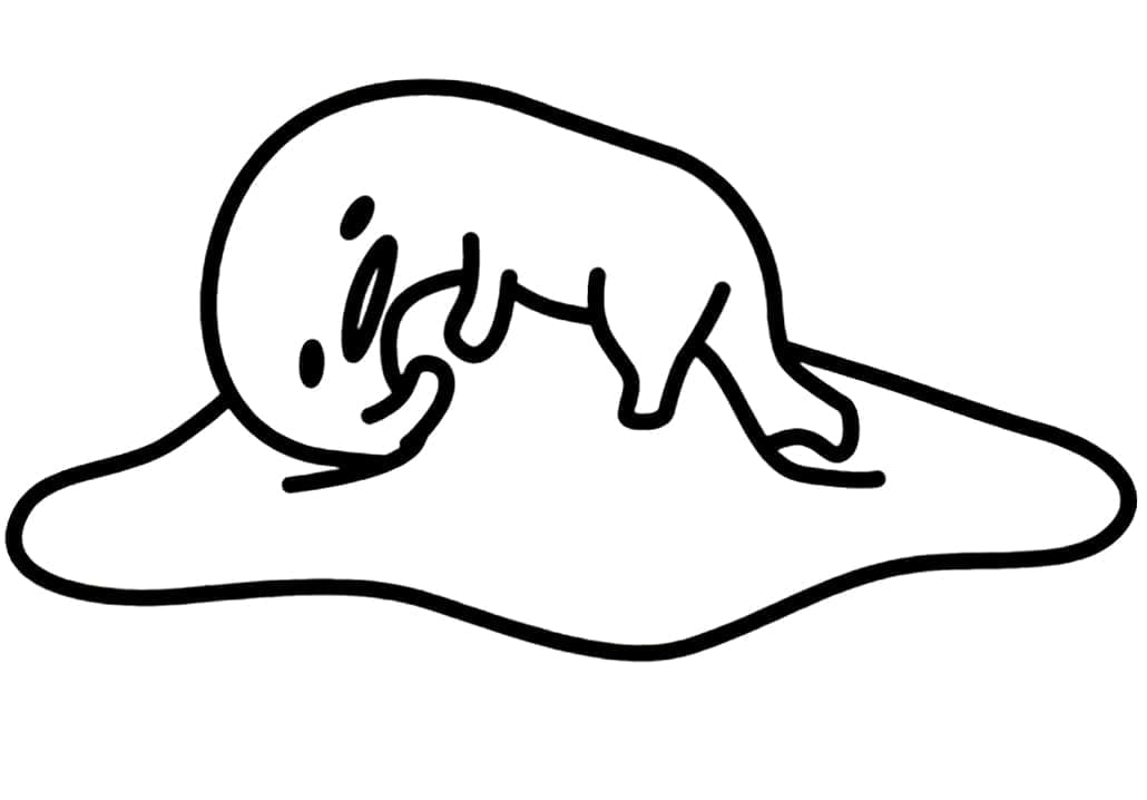 Bedava Gudetama Görseli boyama sayfası