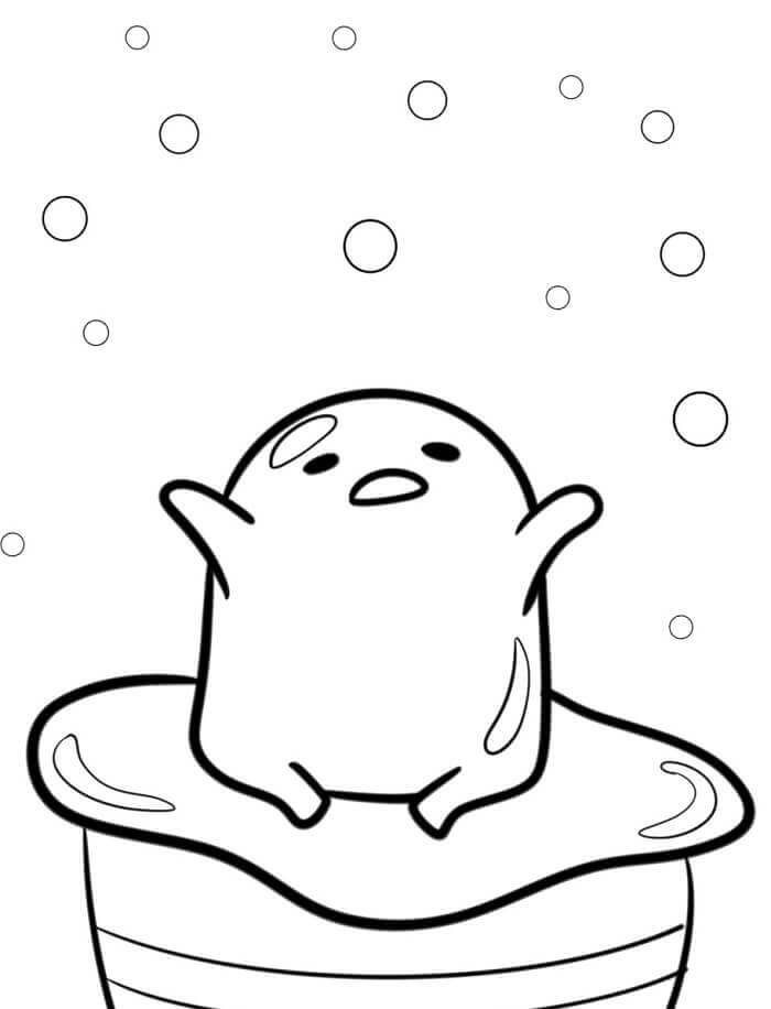 Bedava Gudetama boyama sayfası