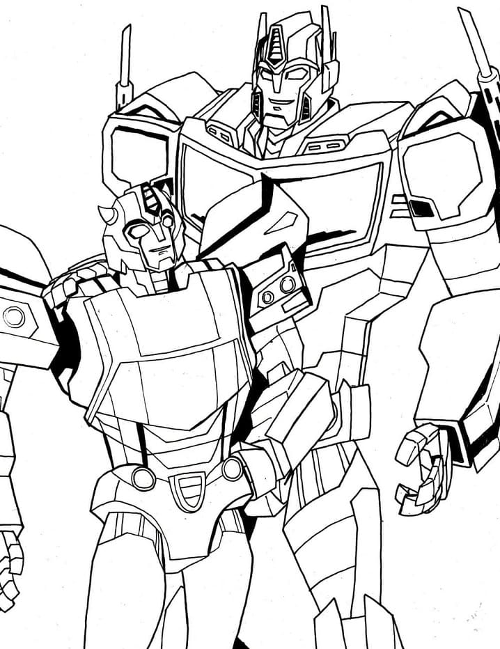 Bedava Optimus Prime boyama sayfası