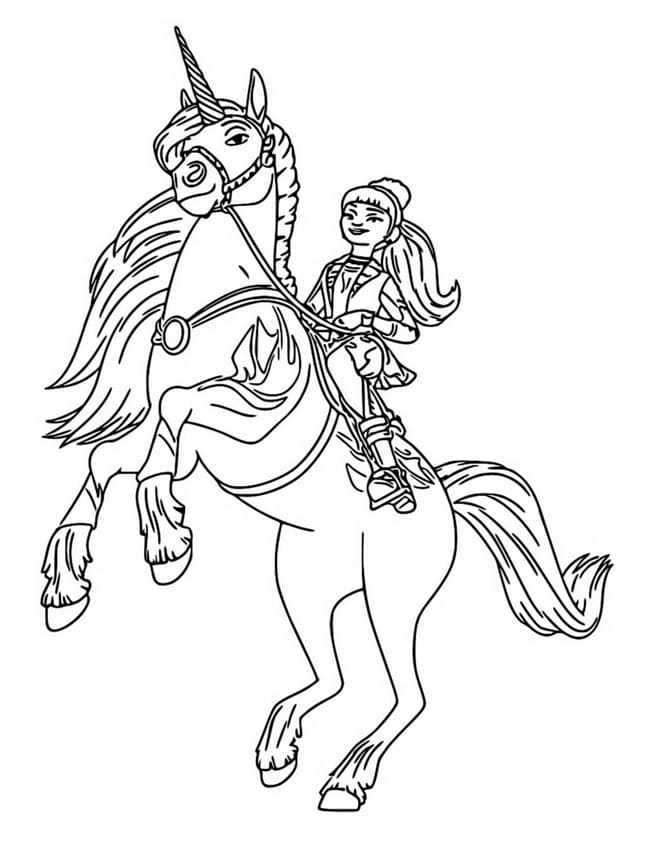 Bedava Unicorn Akademisi Görseli Boyama Sayfası