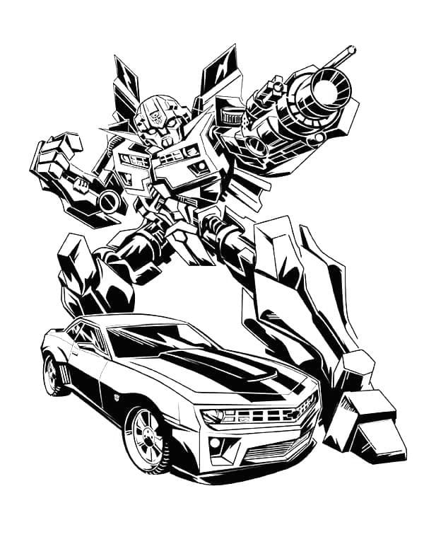 Bedava Yazdırılabilir Bumblebee boyama sayfası