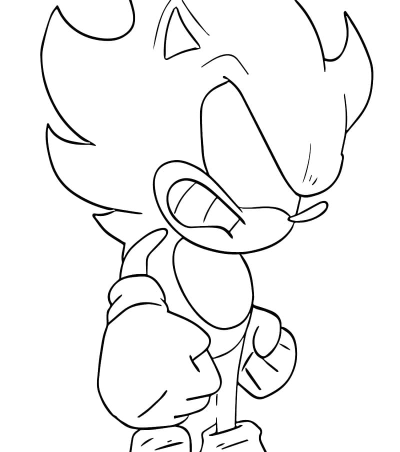 Bedava Yazdırılabilir Dark Sonic Boyama Sayfası