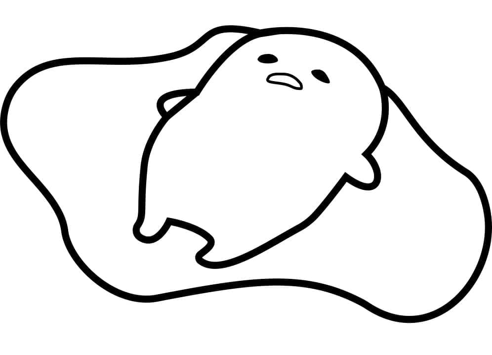 Bedava Yazdırılabilir Gudetama boyama sayfası