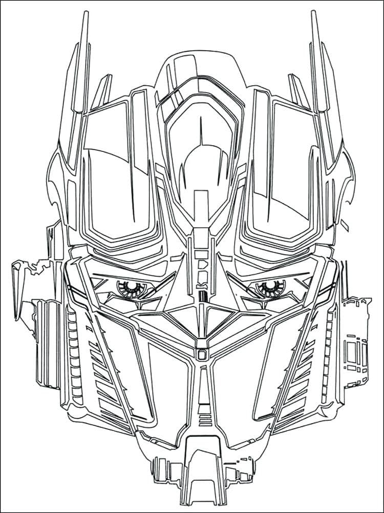 Bedava Yazdırılabilir Optimus Prime boyama sayfası
