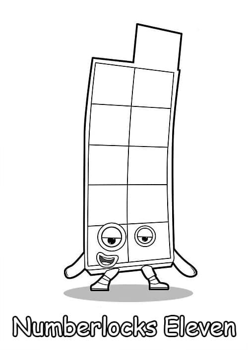 Bedava Yazdırılacak Numberblocks boyama sayfası
