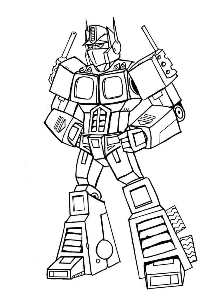 Bedava Yazdırılacak Optimus Prime boyama sayfası