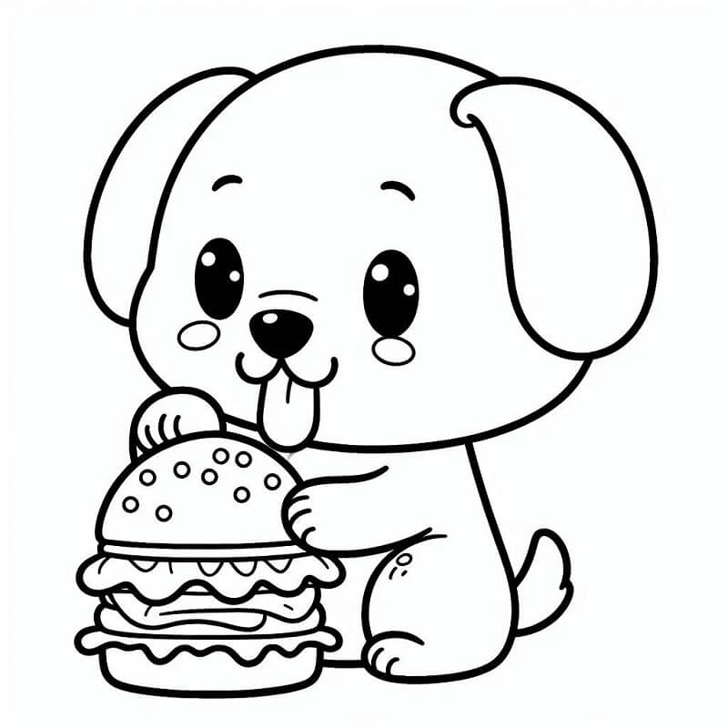 Bir Hamburger Boyama Sayfası