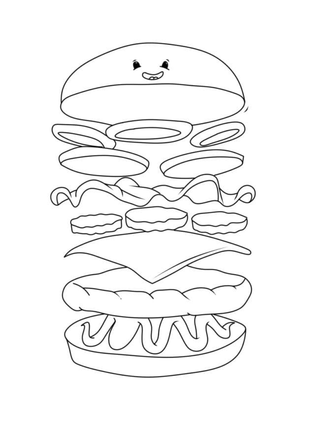 Boyama Hamburger Boyama Sayfası