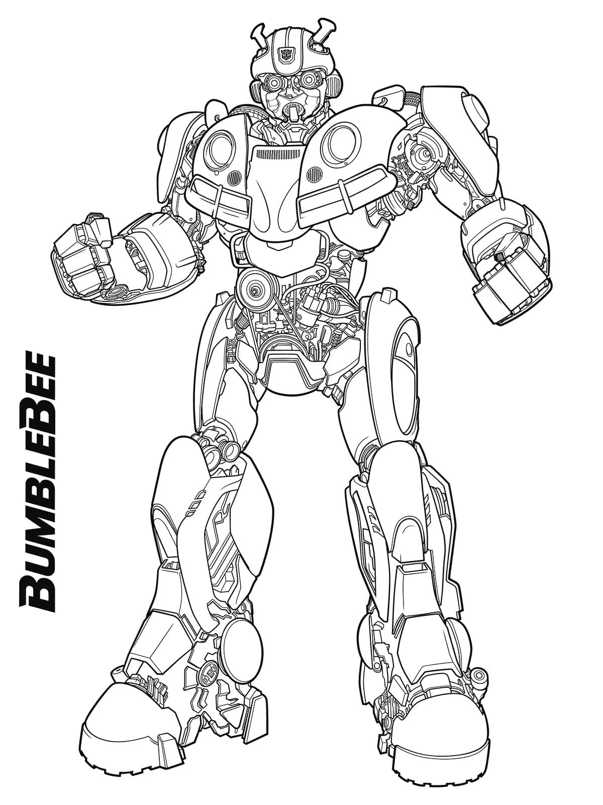 Bumblebee Autobot boyama sayfası