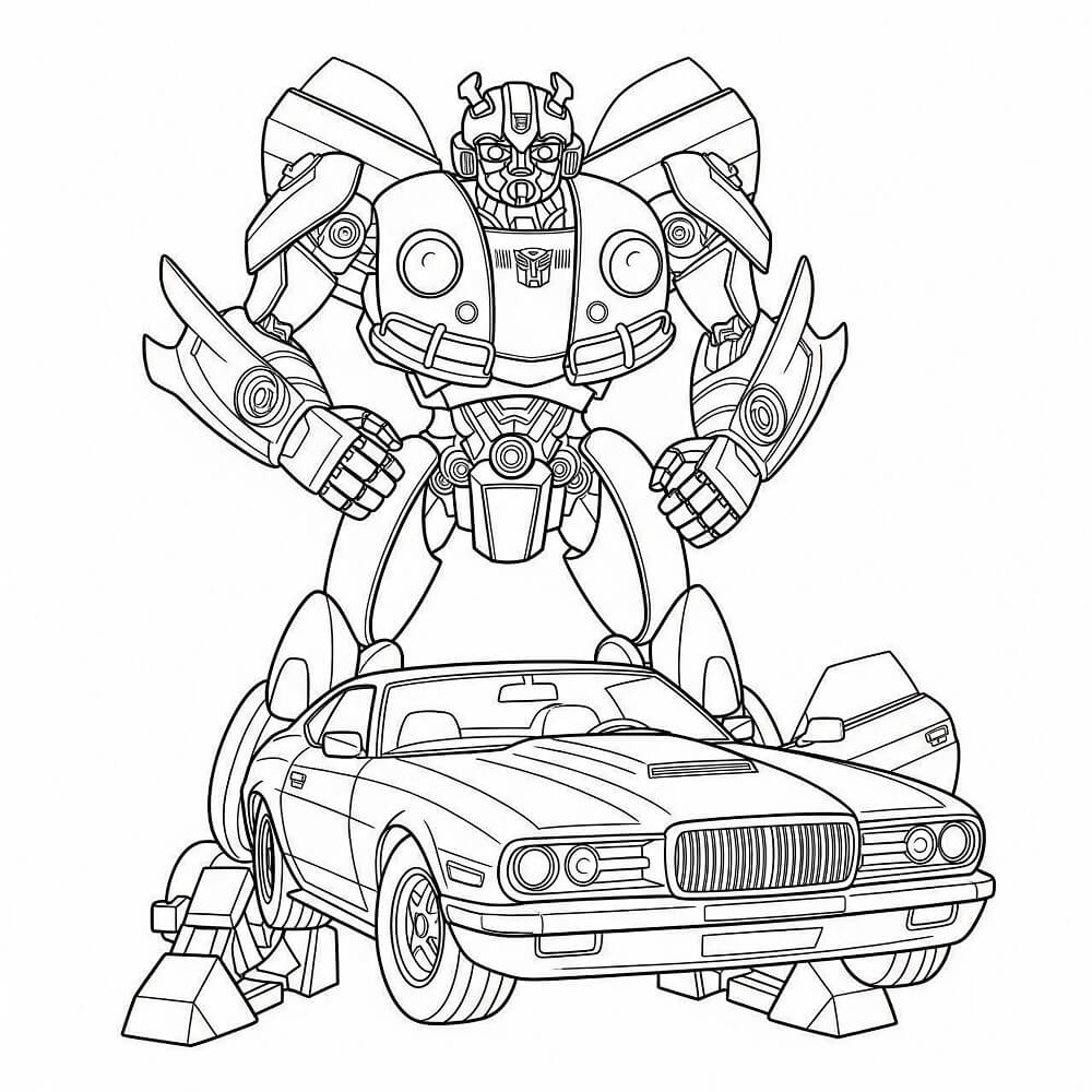 Bumblebee Ücretsiz Resmi boyama sayfası