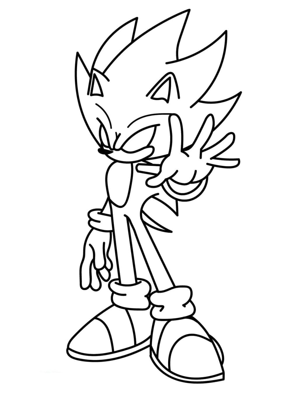 Çocuklar İçin Bedava Dark Sonic Boyama Sayfası