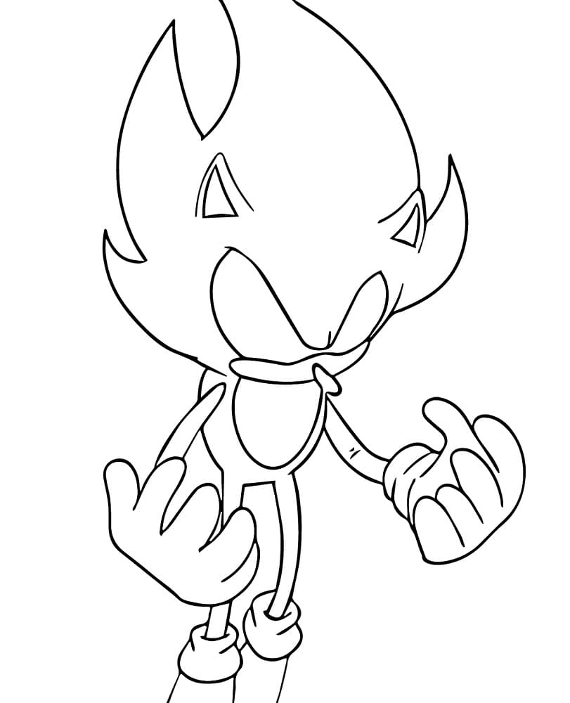 Çocuklar İçin Dark Sonic Yazdırılabilir Boyama Sayfası