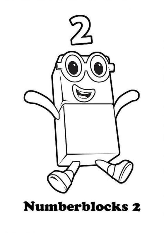 Çocuklar İçin Numberblocks Yazdırılabilir boyama sayfası
