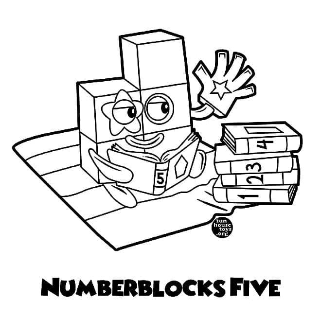 Çocuklar İçin Ücretsiz Numberblocks boyama sayfası