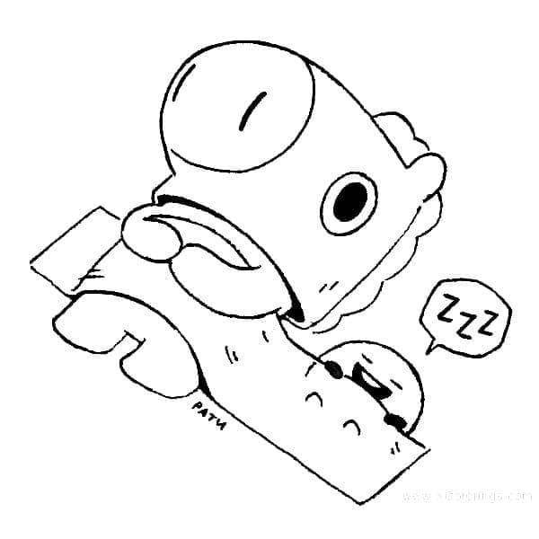 Çocuklar İçin Yazdırılabilir BT21 Boyama Sayfası