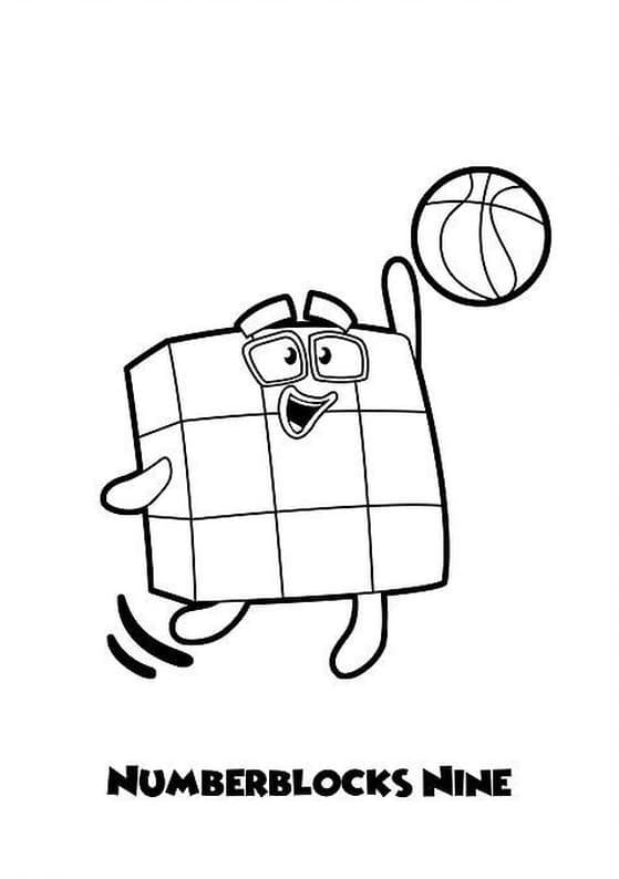 Çocuklar İçin Yazdırılabilir Numberblocks boyama sayfası