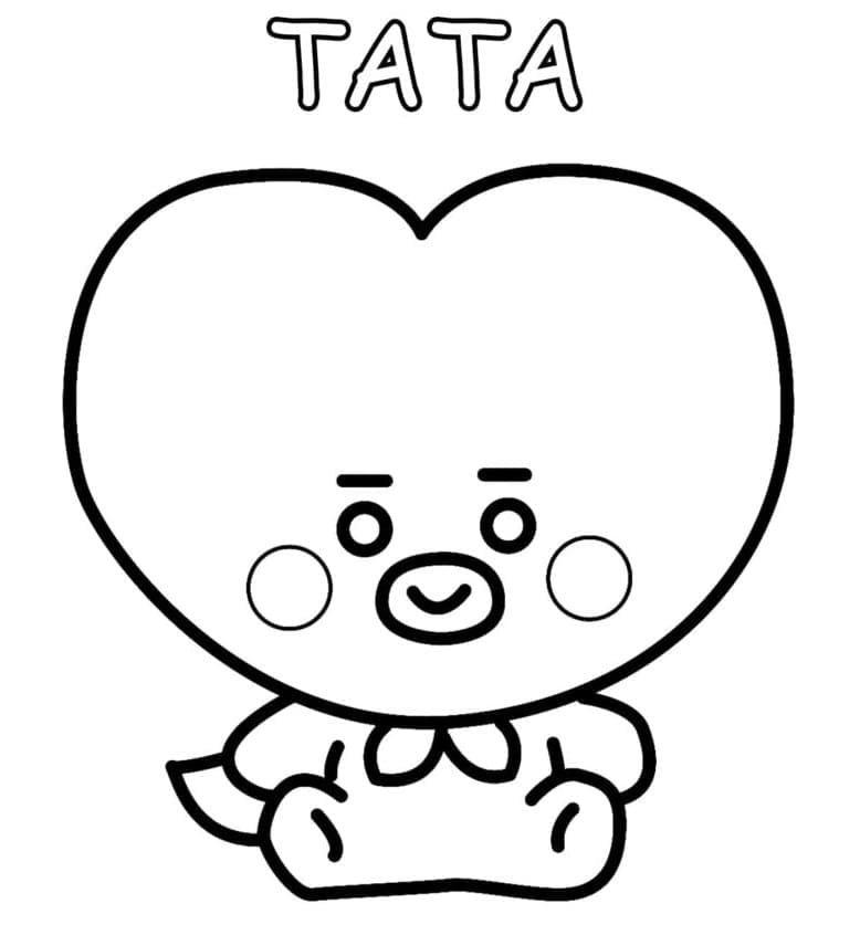 Çok Sevimli BT21 Boyama Sayfası