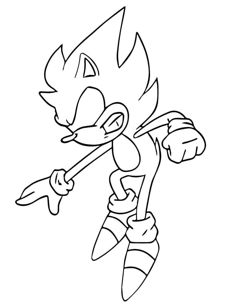 Dark Sonic Ücretsiz Resmi Boyama Sayfası