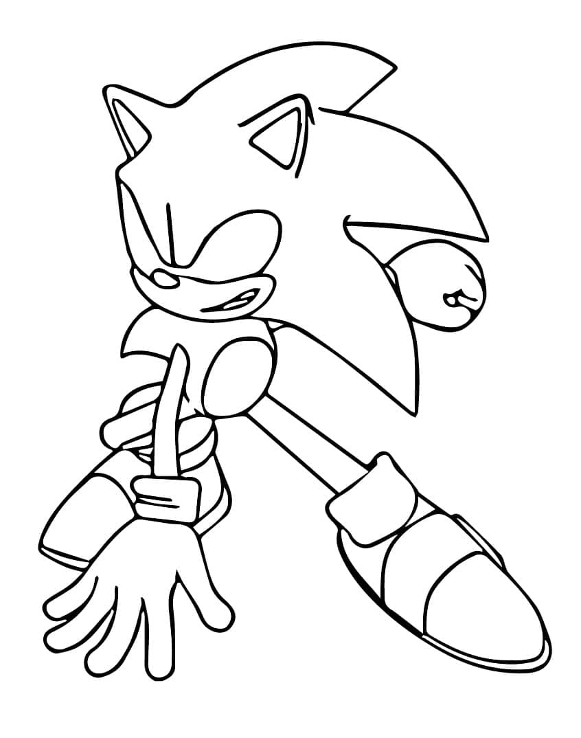 Dark Sonic Yazdırılabilir Ücretsiz Boyama Sayfası