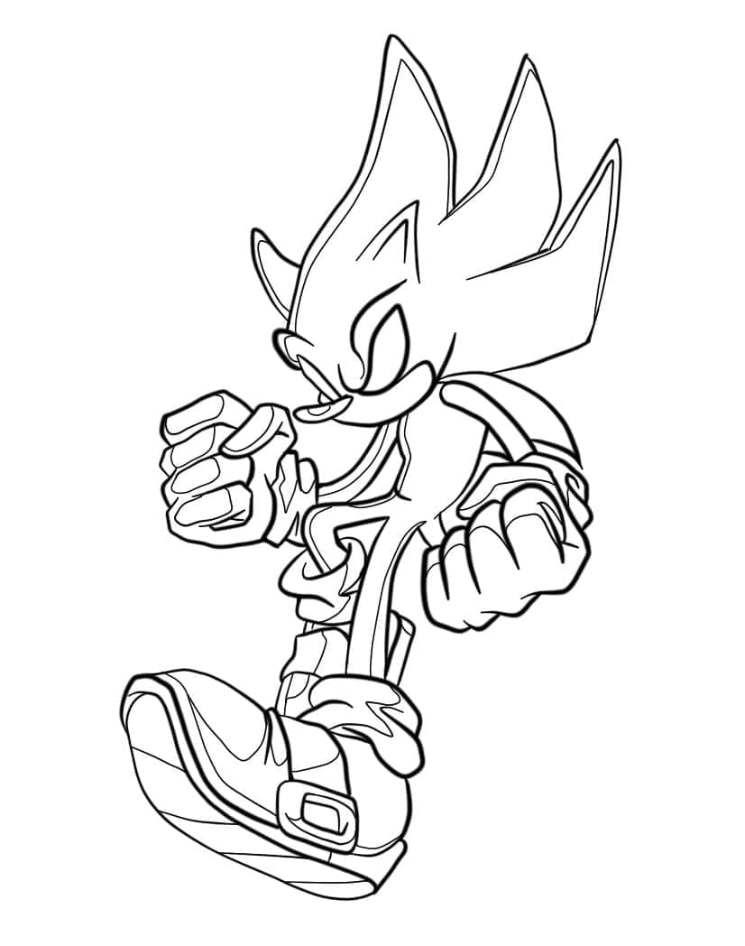 Dark Sonic Yazdırılabilir Boyama Sayfası