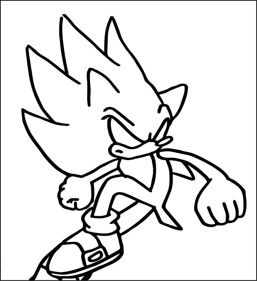 Dark Sonic Yazdırma Boyama Sayfası