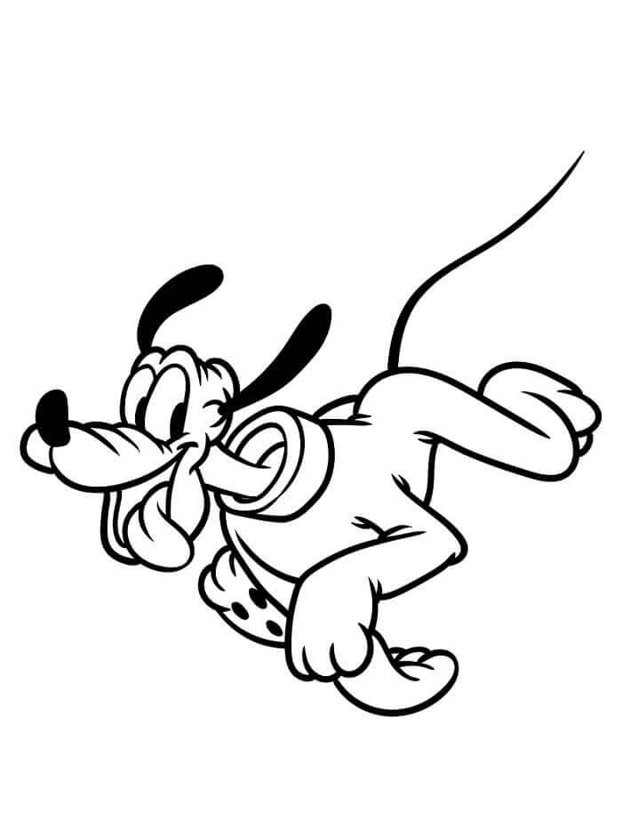 Disney'den Pluto boyama sayfası