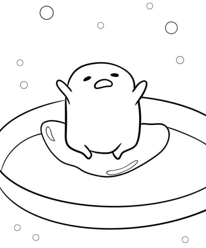 Dostane Gudetama boyama sayfası