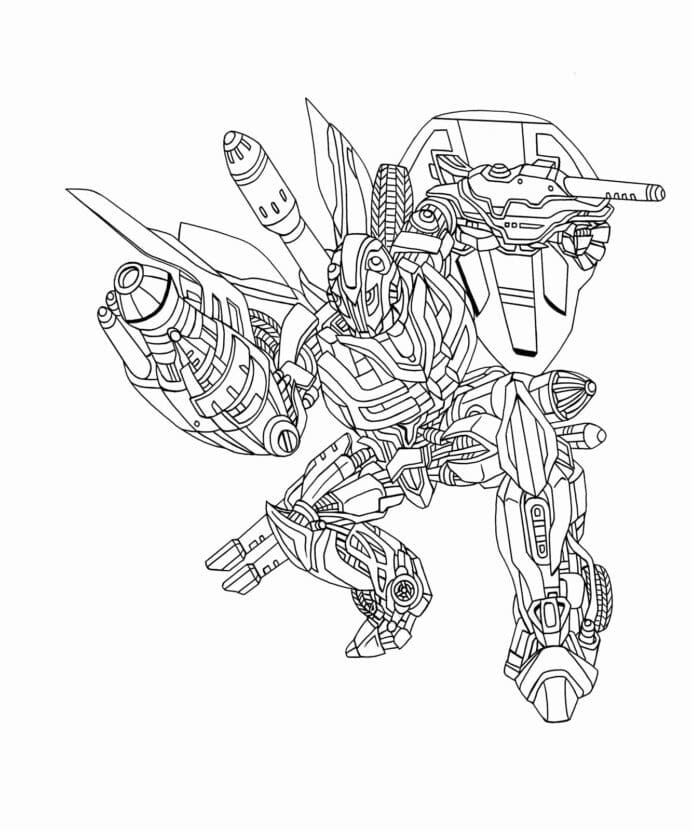 Fantastik Bumblebee boyama sayfası