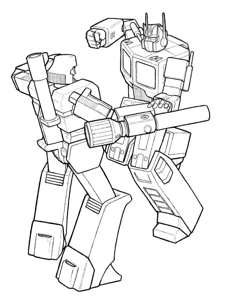 Fantastik Optimus Prime boyama sayfası