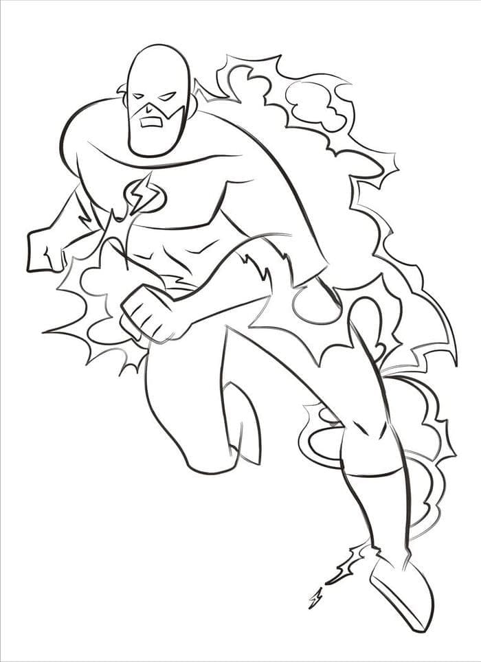 Flash Süper Kahraman boyama sayfası
