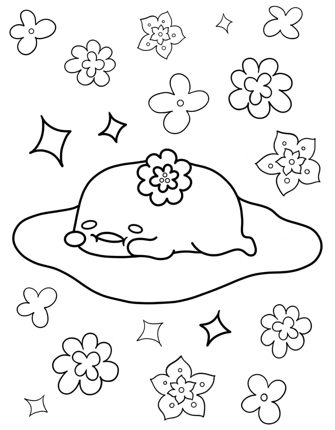 Gudetama (2) boyama sayfası