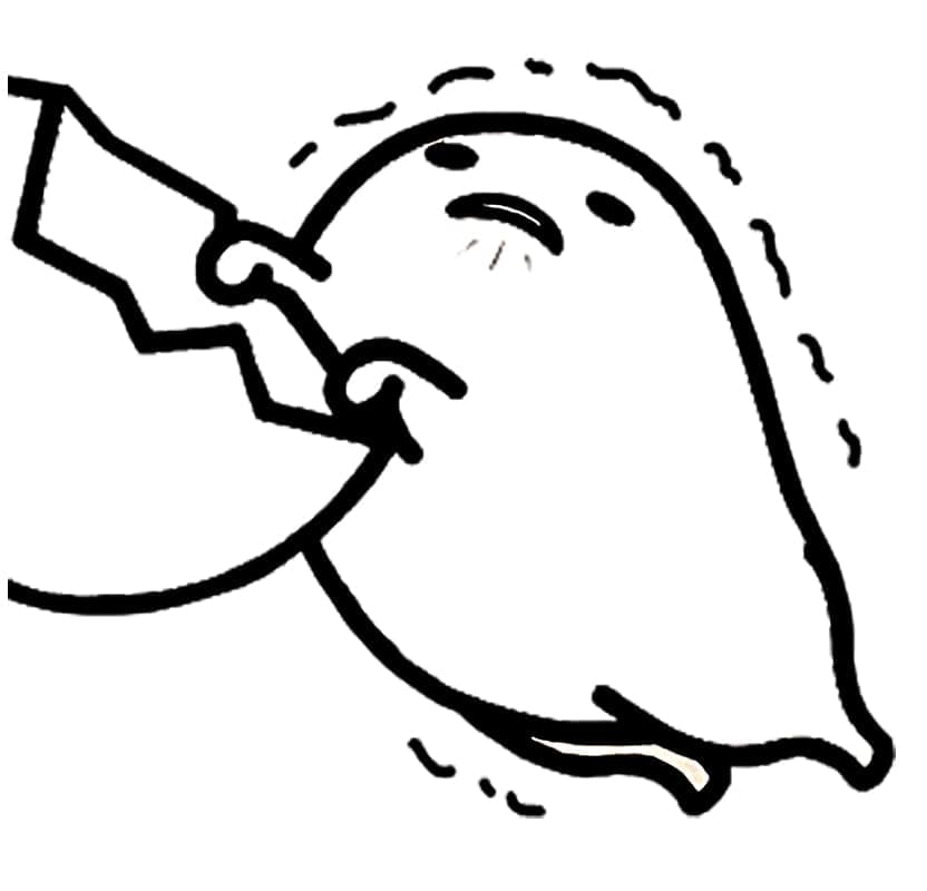 Gudetama Görseli boyama sayfası