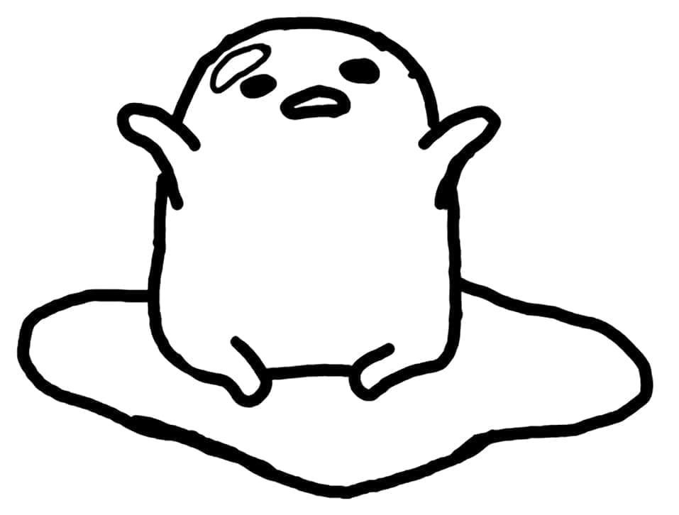 Gudetama Yazdırılabilir boyama sayfası