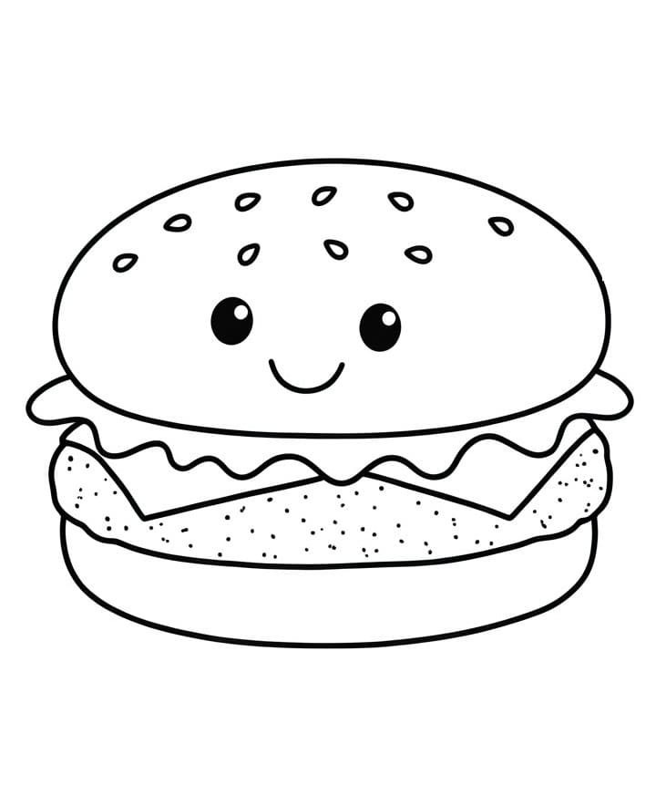 Hamburger Boyama Sayfaları