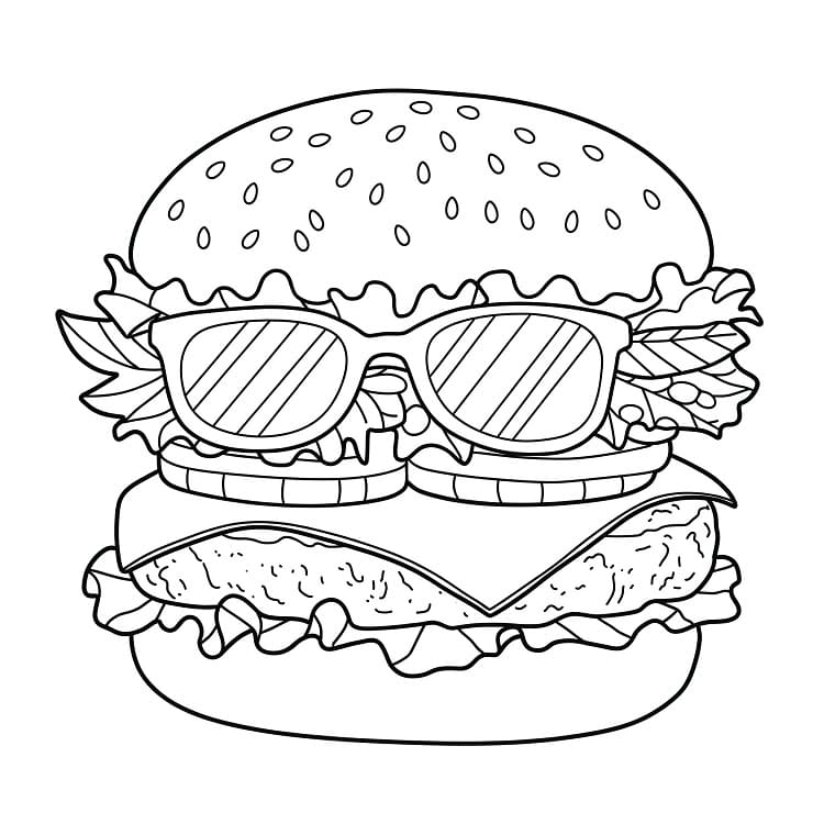 Hamburger (4) Boyama Sayfası