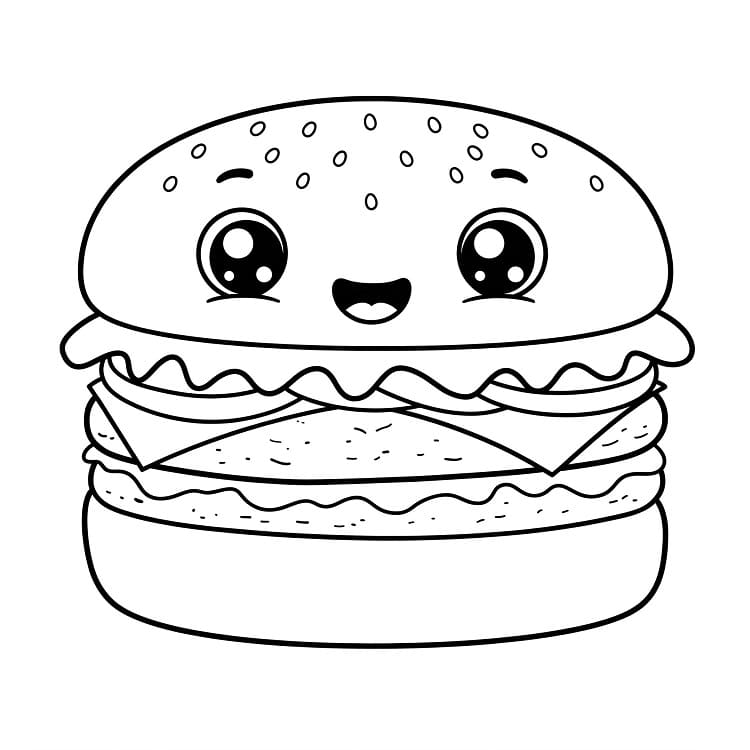 Hamburger (8) Boyama Sayfası