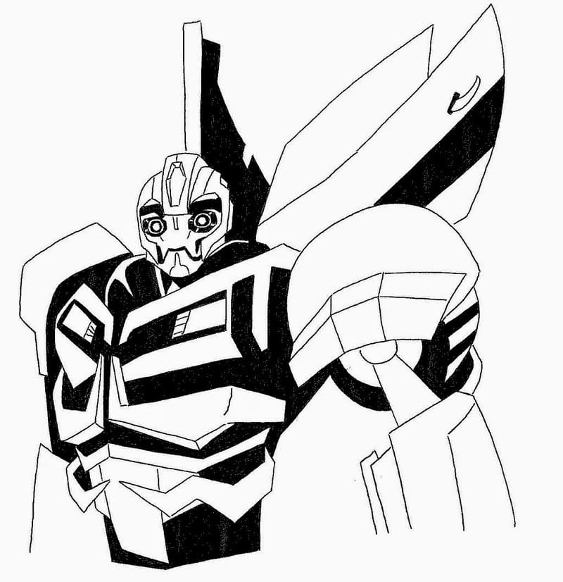 Harika Bumblebee boyama sayfası