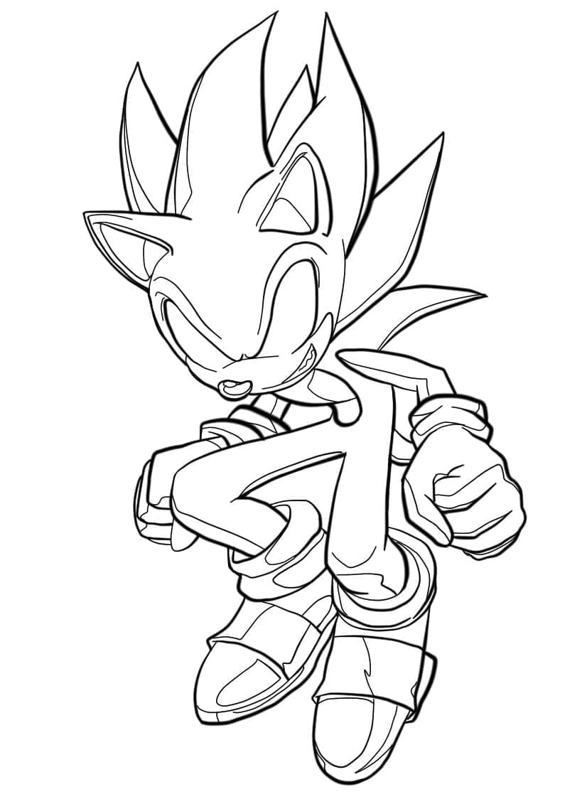 Havalı Dark Sonic Boyama Sayfası