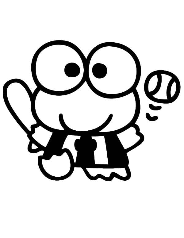 Keroppi Görseli boyama sayfası