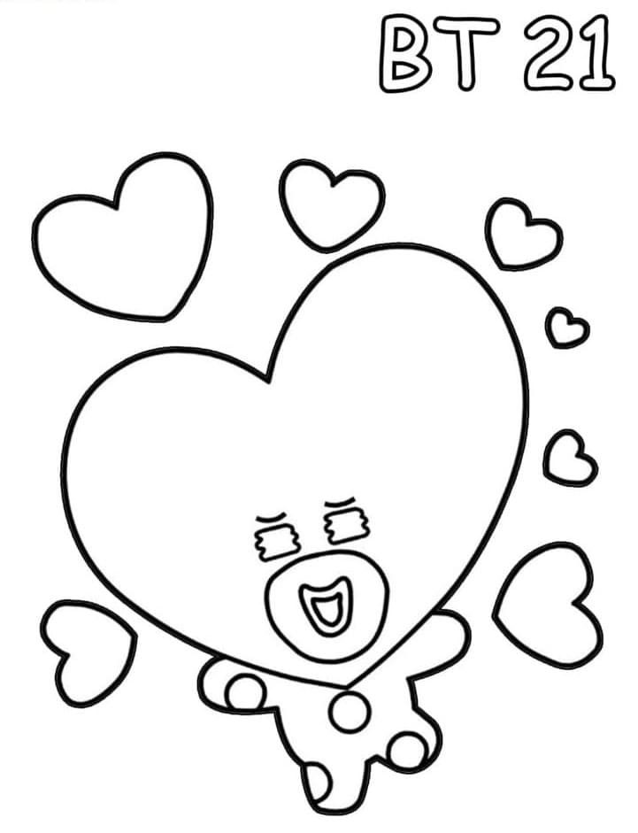Komik BT21 Boyama Sayfası