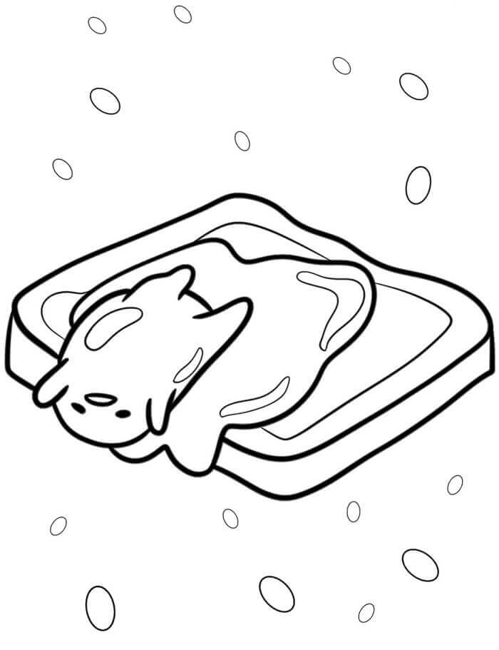 Komik Gudetama boyama sayfası